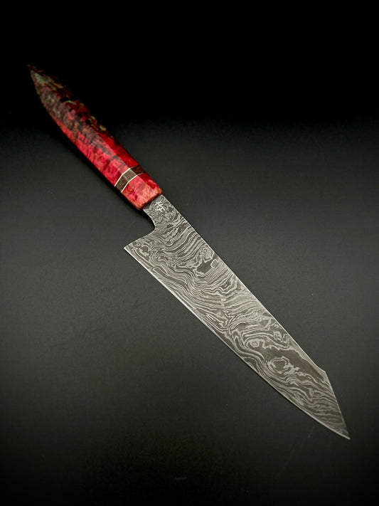Damascus Dinosaur Kitchen Knife