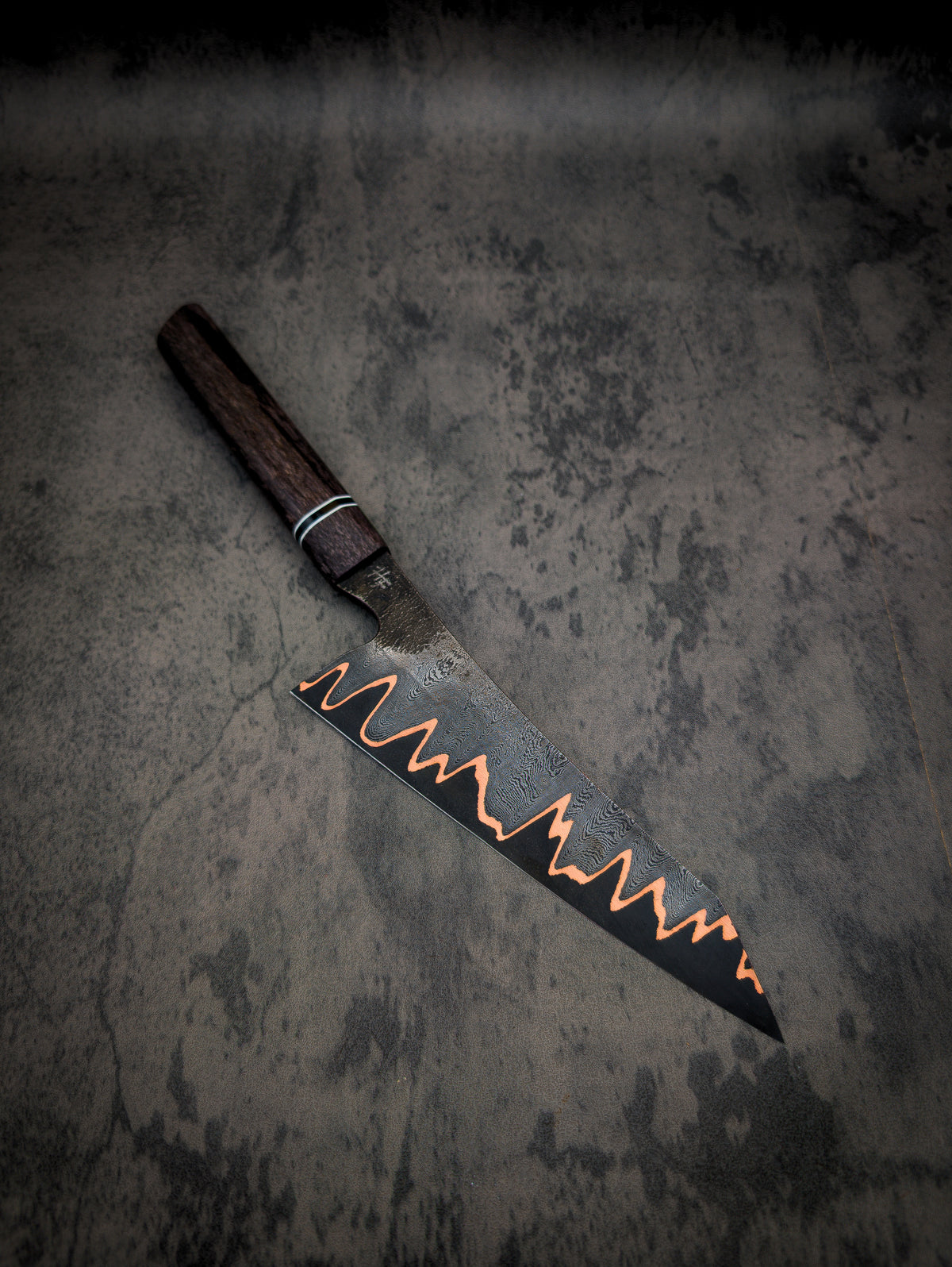 Copper Damascus Bunka